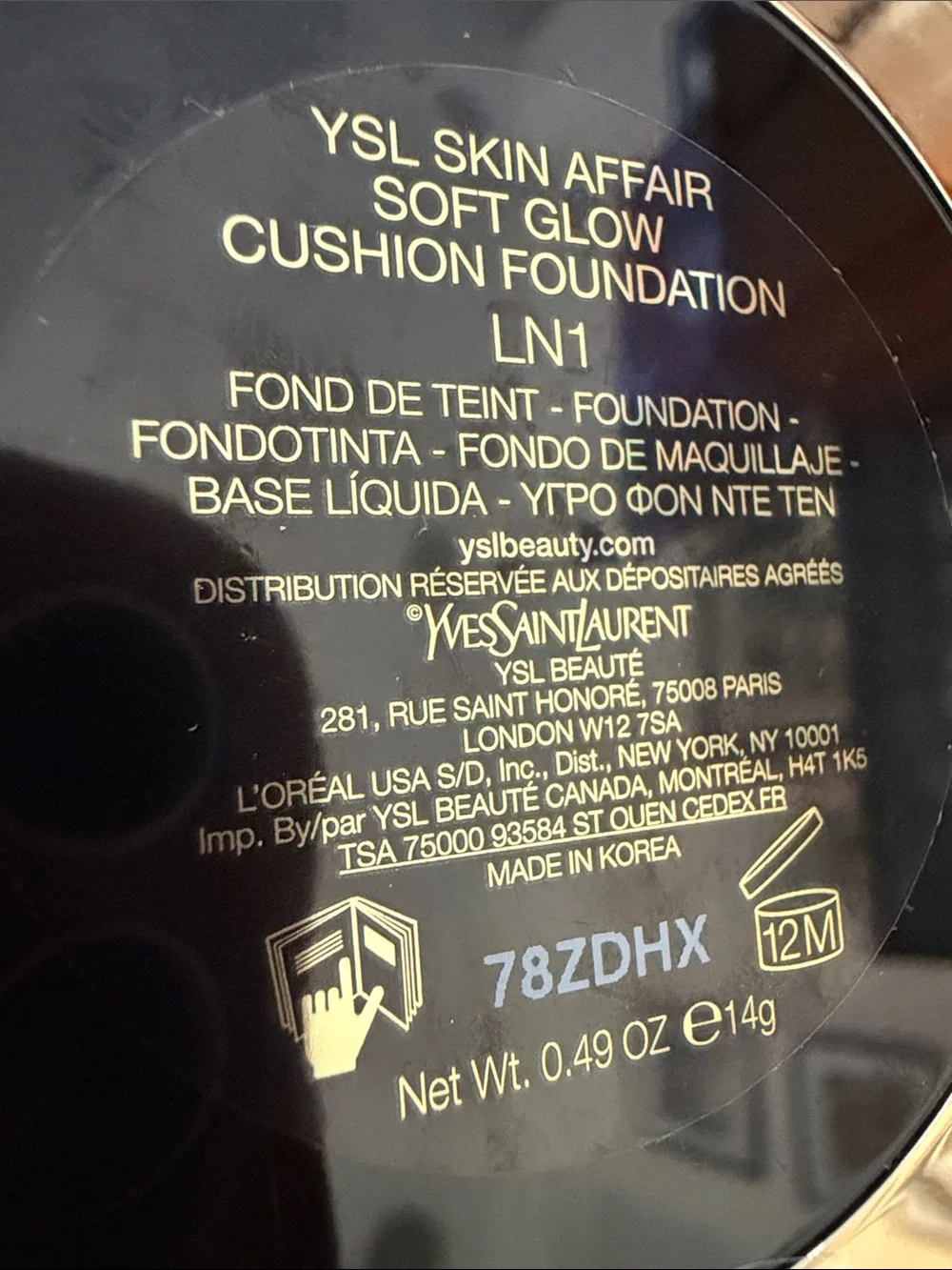 Yves Saint Laurent cushion foundation in ln1. New product
